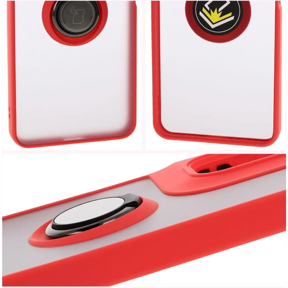 Hurtownia GSM - Bizon Case Hybrid Ring Motorola Moto G05 / E15 rauchig mit rotem Rahmen - BIZ8883 - {ean13} - Hurt