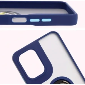 Wholesale Bizon Case Hybrid Ring Motorola Moto G05 / E15 smoky with a dark blue frame - BIZ8884 - {ean13} - Hurt
