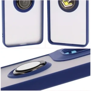 Wholesale Bizon Case Hybrid Ring Motorola Moto G05 / E15 smoky with a dark blue frame - BIZ8884 - {ean13} - Hurt