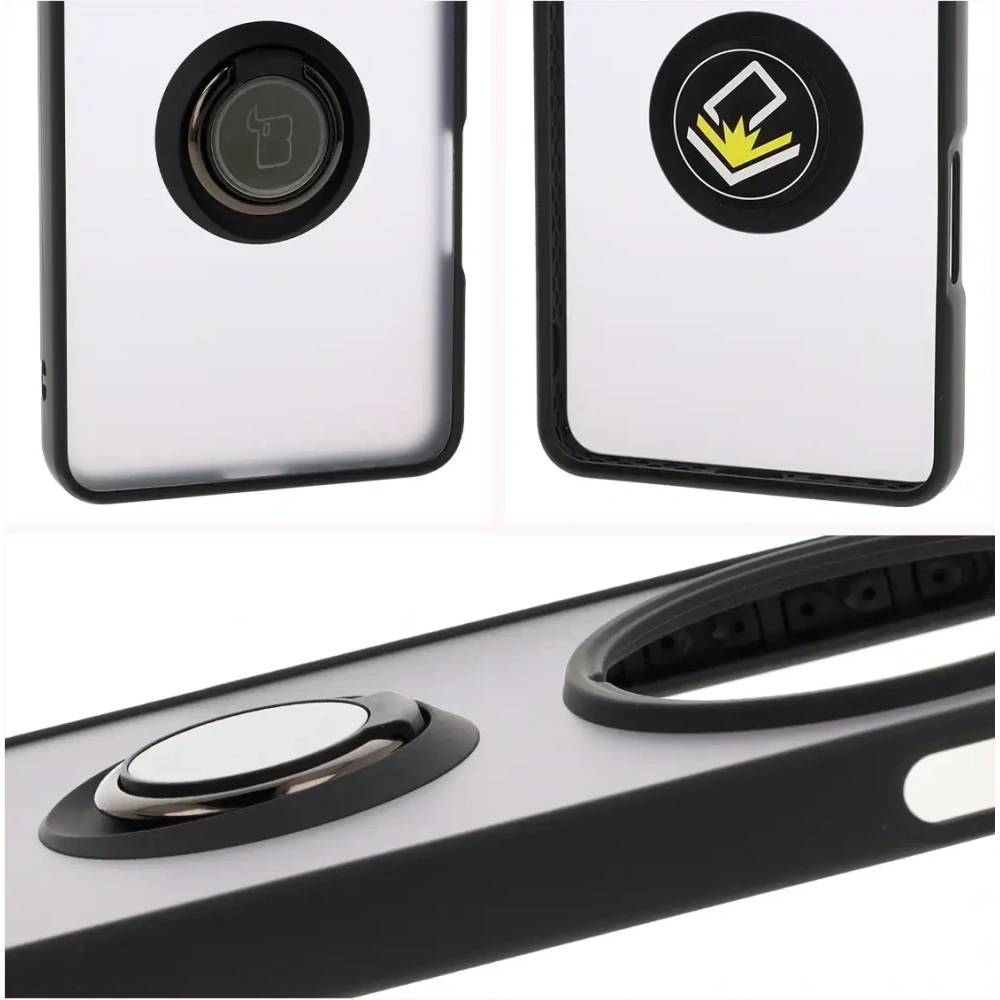 Wholesale Bizon Case Hybrid Ring Oppo Find X8 Pro smoky with a black frame - BIZ8886 - {ean13} - Hurt
