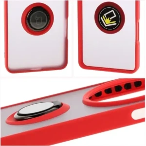 Wholesale Bizon Case Hybrid Ring Oppo Find X8 Pro smoky with a red frame - BIZ8887 - {ean13} - Hurt