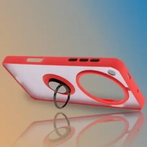 Wholesale Bizon Case Hybrid Ring Oppo Find X8 Pro smoky with a red frame - BIZ8887 - {ean13} - Hurt