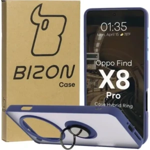 Hurtownia GSM - Bizon Case Hybrid Ring Oppo Find X8 Pro füstös, sötétkék kerettel - BIZ8888 - {ean13} - Hurt
