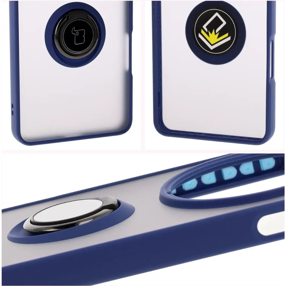 Hurtownia GSM - Bizon Case Hybrid Ring Oppo Find X8 Pro füstös, sötétkék kerettel - BIZ8888 - {ean13} - Hurt