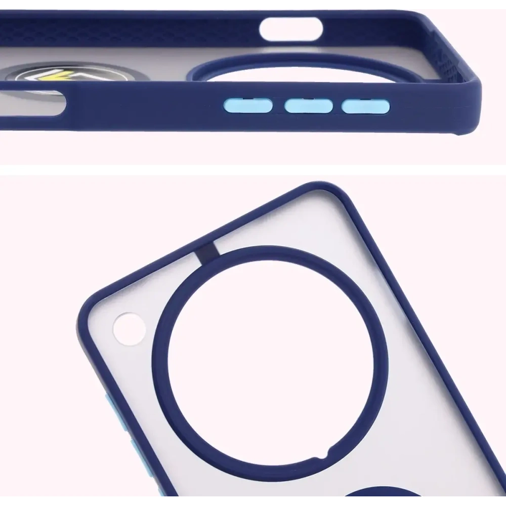 Hurtownia GSM - Bizon Case Hybrid Ring Oppo Find X8 Pro füstös, sötétkék kerettel - BIZ8888 - {ean13} - Hurt