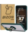 Bizon Case Hybrid Ring Xiaomi Poco X7 Pro smoky with a dark green frame