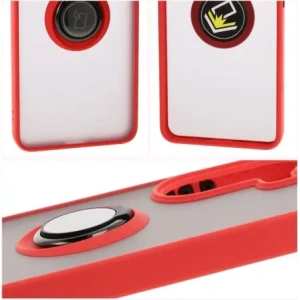 Hurtownia GSM - Bizon Case Hybrid Ring Xiaomi Poco X7 Pro rauchig mit einem roten Rahmen - BIZ8890 - {ean13} - Hurt