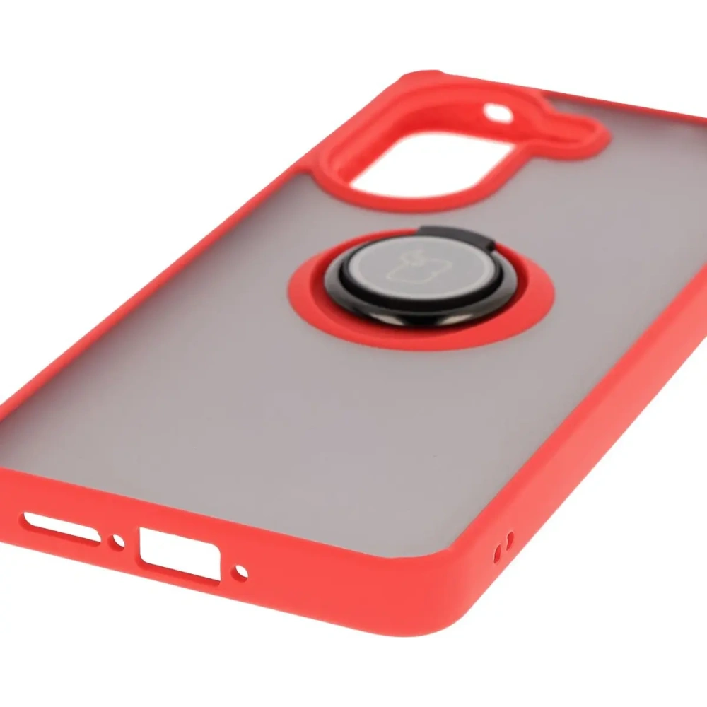 Hurtownia GSM - Bizon Case Hybrid Ring Xiaomi Poco X7 Pro rauchig mit einem roten Rahmen - BIZ8890 - {ean13} - Hurt