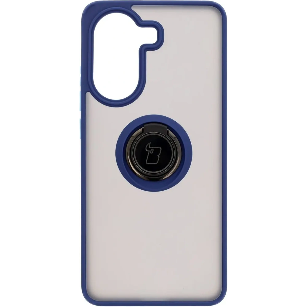 Hurtownia GSM - Etui z uchwytem na palec Bizon Case Hybrid Ring do Xiaomi Poco X7 Pro przydymione z granatową ramką - BIZ8891 - {ean13} - Hurt