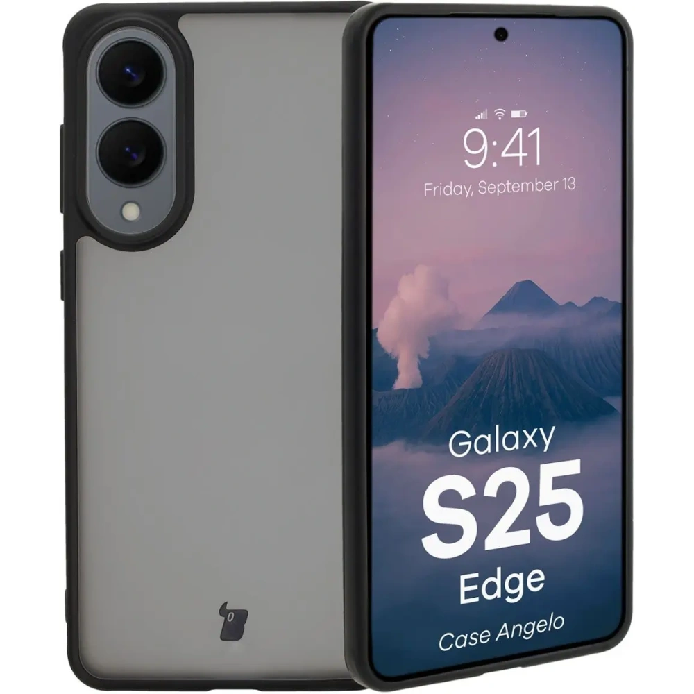 Wholesale Bizon Case Angelo Samsung Galaxy S25 Edge smoky with a black frame - BIZ8892 - {ean13} - Hurt