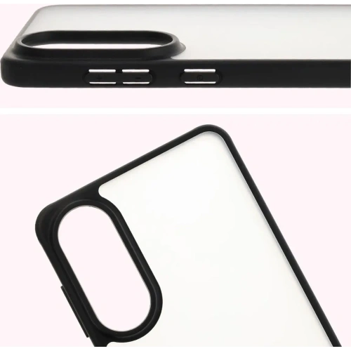 Etui Bizon Case Angelo do Samsung Galaxy S25 Edge przydymione z czarną ramką