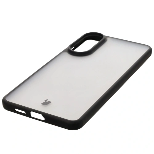 Etui Bizon Case Angelo do Samsung Galaxy S25 Edge przydymione z czarną ramką