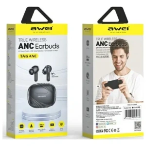 Hurtownia GSM - AWEI Bluetooth 5.3 TA6 ANC vezeték nélküli fejhallgató + dokkoló állomás fekete - AWEI245 - {ean13} - Hurt