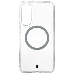 Bizon Case CrystalO with magnetic ring Samsung Galaxy S25 Edge clear