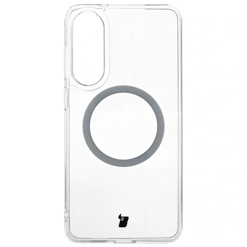 Etui z pierścieniem magnetycznym Bizon Case CrystalO do Samsung Galaxy S25 Edge przezroczyste