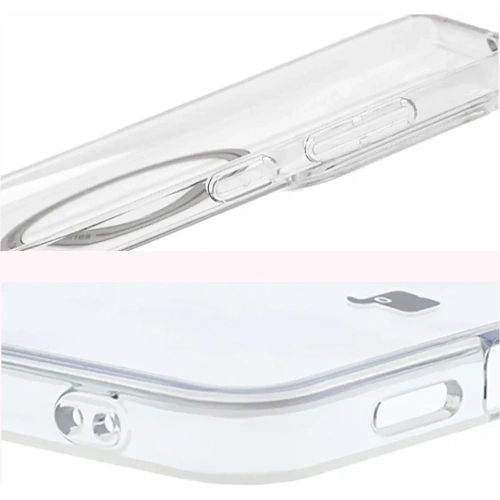 Etui z pierścieniem magnetycznym Bizon Case CrystalO do Samsung Galaxy S25 Edge przezroczyste