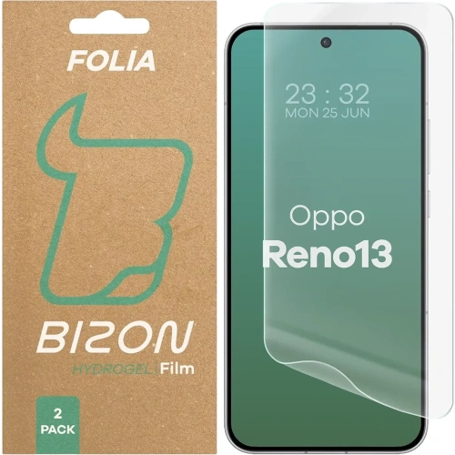 Folia hydrożelowa na ekran Bizon Glass Hydrogel Front do Oppo Reno13 [2 PACK]