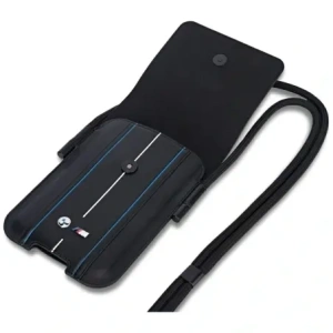 Hurtownia GSM - BMW Pungă pentru telefon cu dungi albastre pe fundal negru - BMW813 - {ean13} - Hurt