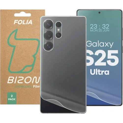 Folia hydrożelowa na tył i przód Bizon Glass Hydrogel Pack do Samsung Galaxy S25 Ultra