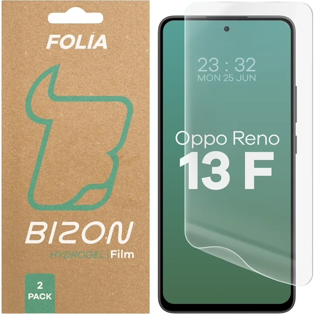 Hurtownia GSM - Bizon Glass Hydrogel Front Oppo Reno13 F [2 PACK] - BIZ8896 - {ean13} - Hurt