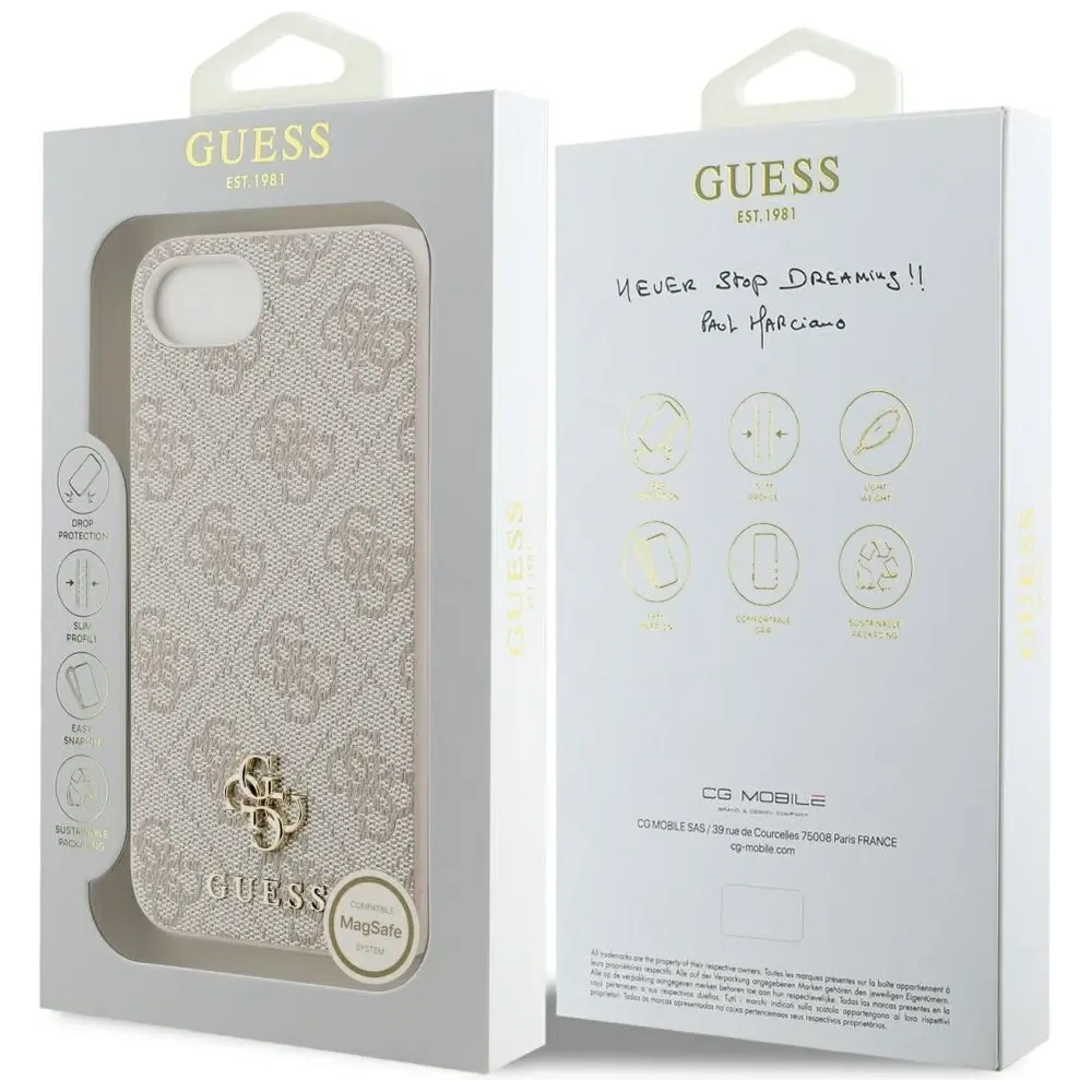 Hurtownia GSM - Guess 4G Kicsi 4G és Klasszikus MagSafe Apple iPhone 16e rózsaszín - GUE4500 - {ean13} - Hurt