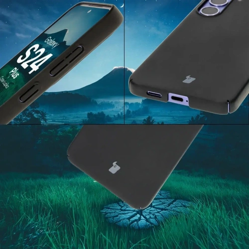 Etui Bizon Case Łupka do Samsung Galaxy S24+ Plus czarne