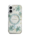 Wholesale Guess Resin Flowers Glitter MagSafe Apple iPhone 16 turquoise - GUE4501 - {ean13} - Hurt