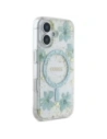 Hurtownia GSM - Guess Gyanta Virágok Csillám MagSafe Apple iPhone 16 türkiz - GUE4501 - {ean13} - Hurt