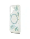 Wholesale Guess Resin Flowers Glitter MagSafe Apple iPhone 16 turquoise - GUE4501 - {ean13} - Hurt
