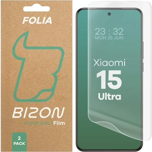 Folia hydrożelowa na ekran Bizon Glass Hydrogel Front do Xiaomi 15 Ultra [2 PACK]