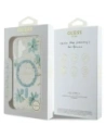 Wholesale Guess Resin Flowers Glitter MagSafe Apple iPhone 16 turquoise - GUE4501 - {ean13} - Hurt