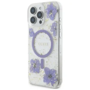 Hurtownia GSM - Guess Pryskyřicové květiny MagSafe Apple iPhone 16 Pro fialový - GUE4502 - {ean13} - Hurt