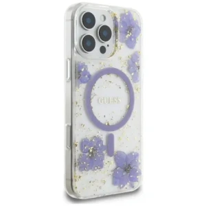 Hurtownia GSM - Guess Pryskyřicové květiny MagSafe Apple iPhone 16 Pro fialový - GUE4502 - {ean13} - Hurt
