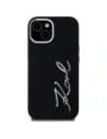 Hurtownia GSM - Karl Lagerfeld silikonová kovová script logo Apple iPhone 15 černý - KLD21999 - {ean13} - Hurt