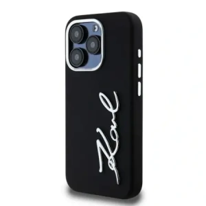 Hurtownia GSM - Karl Lagerfeld Szilikon Fém Felirat Logo Apple iPhone 15 Pro Max fekete - KLD22000 - {ean13} - Hurt