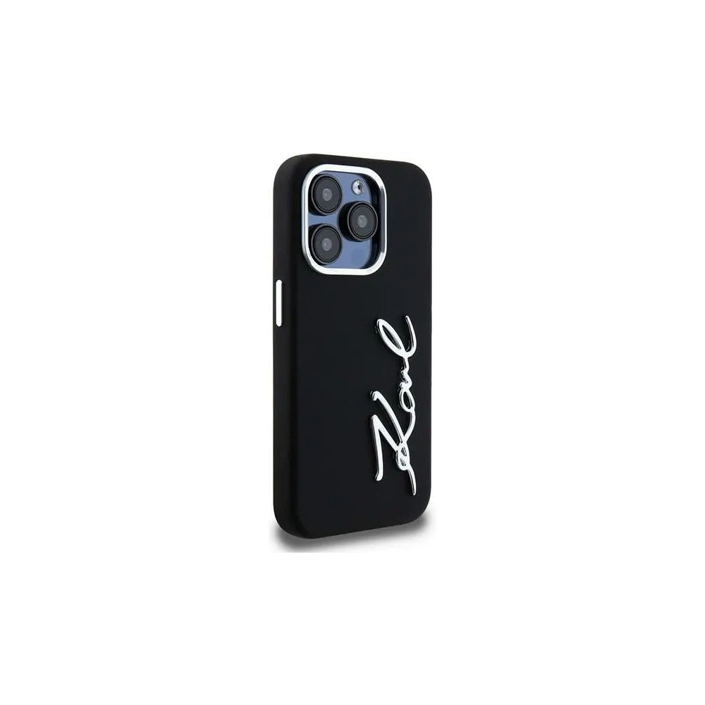 Hurtownia GSM - Karl Lagerfeld Silikon Metall Schriftzug Logo Apple iPhone 15 Pro Max schwarz - KLD22000 - {ean13} - Hurt