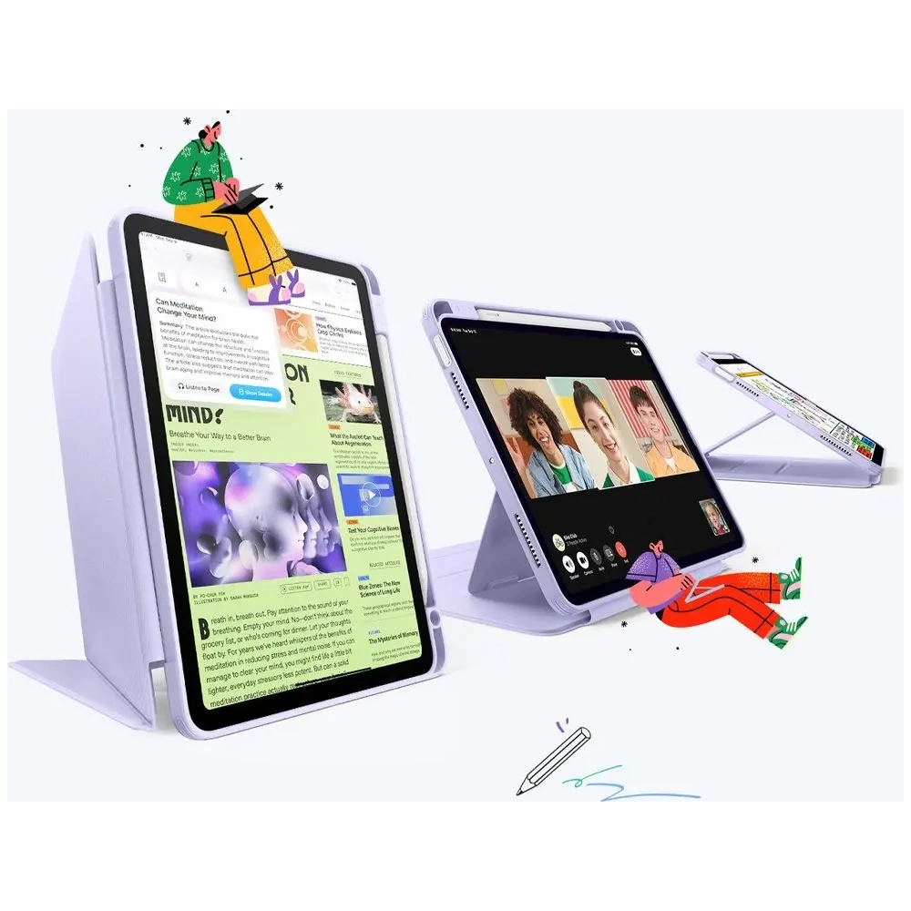 Hurtownia GSM - ESR Flip Hybrid Apple iPad Air 10.9 2020/2022 (4, 5 gen) / iPad Air 11 2024/2025 (6, 7 gen) Fialový - ESR910 - {ean13} - Hurt