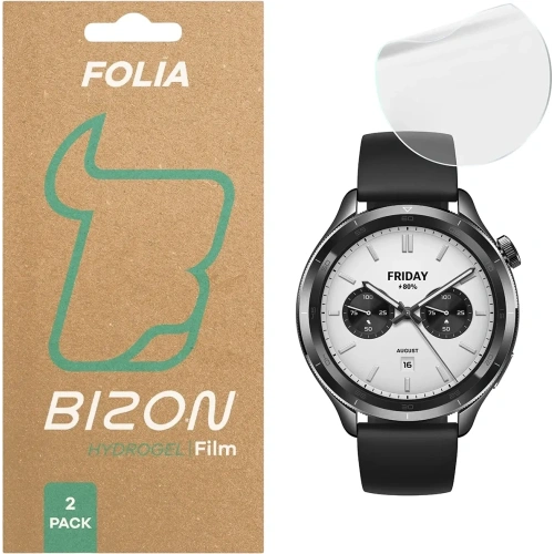 Folia hydrożelowa na ekran Bizon Glass Watch Hydrogel do Xiaomi Watch S4 [2 PACK]
