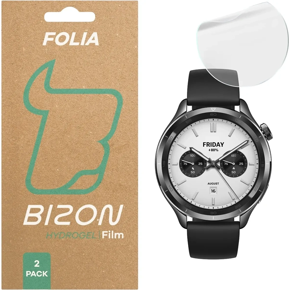 Wholesale Bizon Glass Watch Hydrogel Xiaomi Watch S4 [2 PACK] - BIZ8900 - {ean13} - Hurt