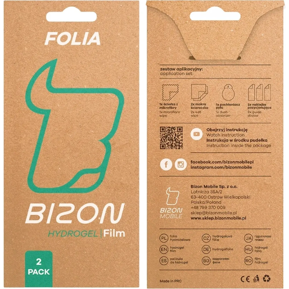 Hurtownia GSM - Folia hydrożelowa na ekran Bizon Glass Watch Hydrogel do Xiaomi Watch S4 [2 PACK] - BIZ8900 - {ean13} - Hurt