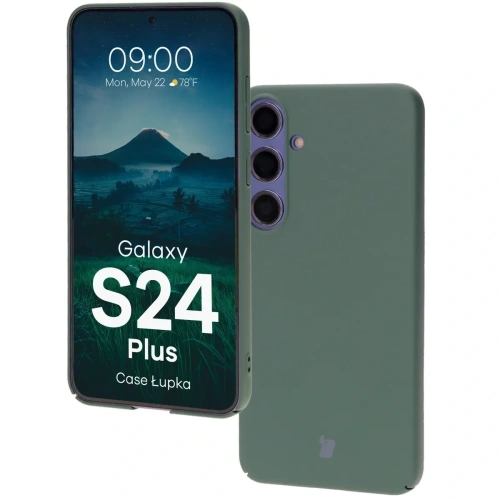 Etui Bizon Case Łupka do Samsung Galaxy S24+ Plus zielone