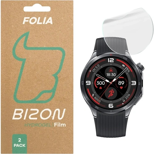 Folia hydrożelowa na ekran Bizon Glass Watch Hydrogel do OnePlus Watch 3 [2 PACK]