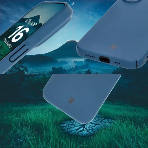Etui Bizon Case Łupka do Apple iPhone 16 niebieskie