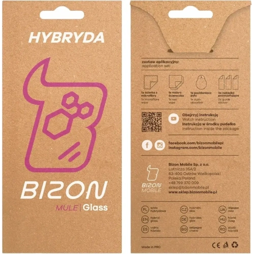 Elastyczne szkło hybrydowe Bizon Glass Mule do Xiaomi POCO F7 Pro
