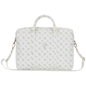 Wholesale Guess 4G Peony Front Pocket Zipper Triangle Logo 16" white - GUE4506 - {ean13} - Hurt
