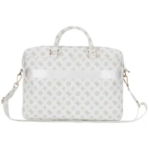 Wholesale Guess 4G Peony Front Pocket Zipper Triangle Logo 16" white - GUE4506 - {ean13} - Hurt