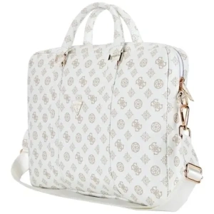 Wholesale Guess 4G Peony Front Pocket Zipper Triangle Logo 16" white - GUE4506 - {ean13} - Hurt