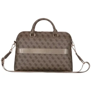 Hurtownia GSM - Torba Guess 4G Zipper Pocket Triangle Logo 15" brązowy - GUE4508 - {ean13} - Hurt