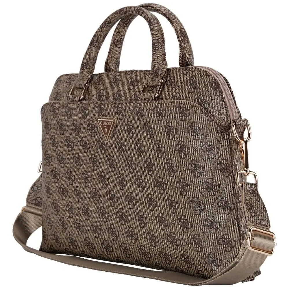 Wholesale Guess 4G Zipper Pocket Triangle Logo 15" brown - GUE4508 - {ean13} - Hurt