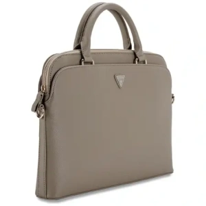 Hurtownia GSM - Guess Buzunar cu fermoar texturat Logo triunghi 15" maro - GUE4511 - {ean13} - Hurt